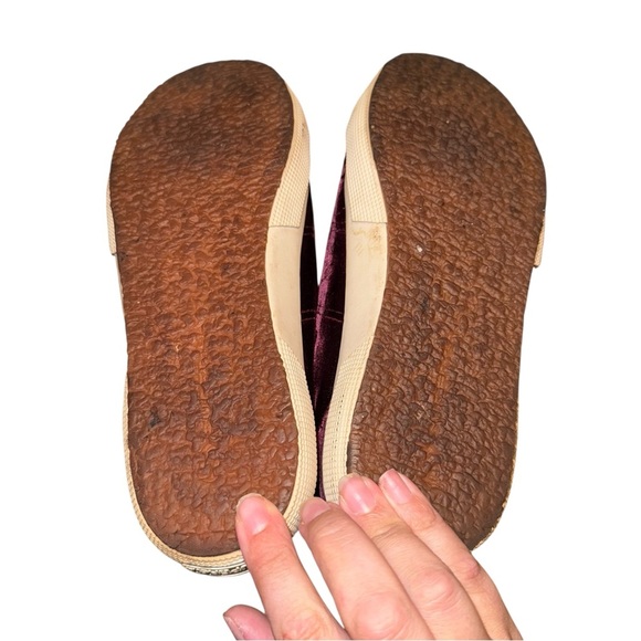 SUPERGA 2750 Velvet Sneakers in Bordeaux Shoes Size 9 - Picture 11 of 16